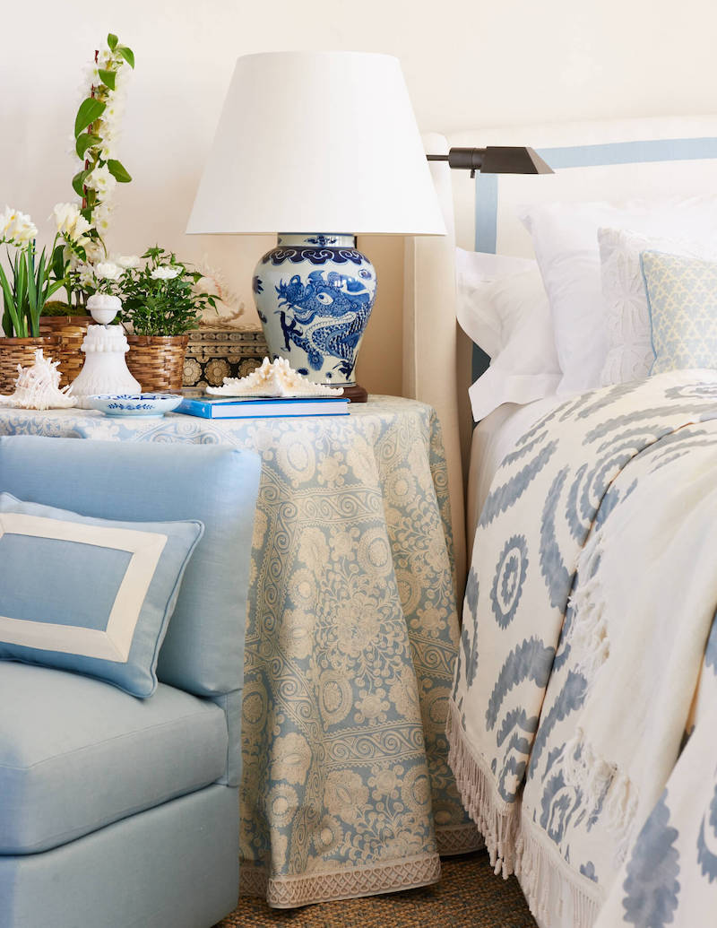 Blue and White Bedroom Design by Mark D. Sikes
